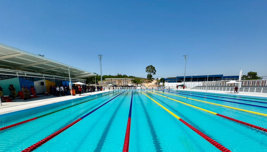 Prefeitura do Rio inaugura piscina olímpica dos Jogos Rio 2016 no Parque Oeste, em Inhoaíba