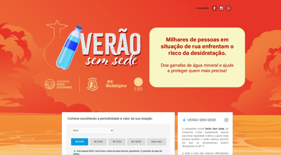 “Verão Sem Sede”: campanha arrecada e distribui água potável para populações vulneráveis durante o calor intenso no Rio
