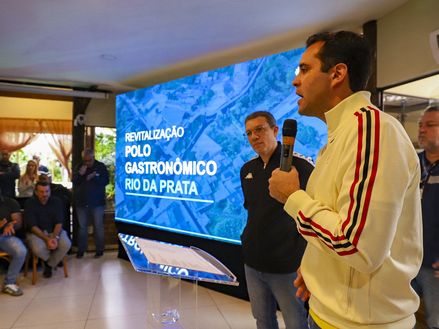 Polo Gastronômico do Rio da Prata tem obras lançadas com o prefeito Eduardo Cavaliere e Samir Nehme, presidente da AECG-Rio